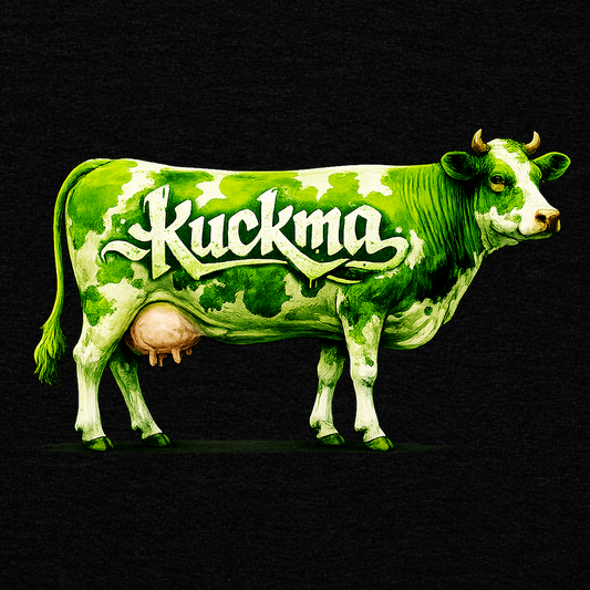kuckma: grüne Kuh | T-Shirt schwarz