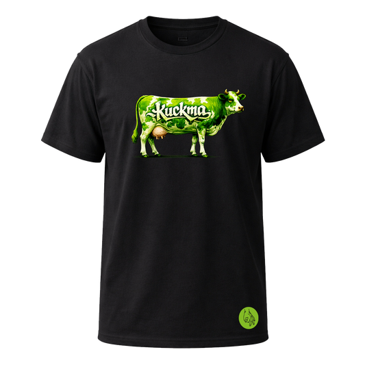 kuckma: grüne Kuh | T-Shirt schwarz